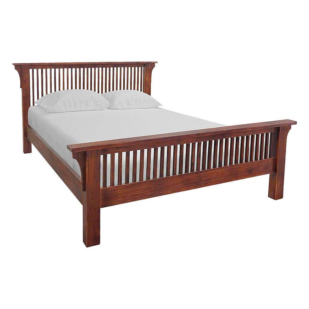 YANNIS - Double size bed (Mattress 140x200) - Washed antic