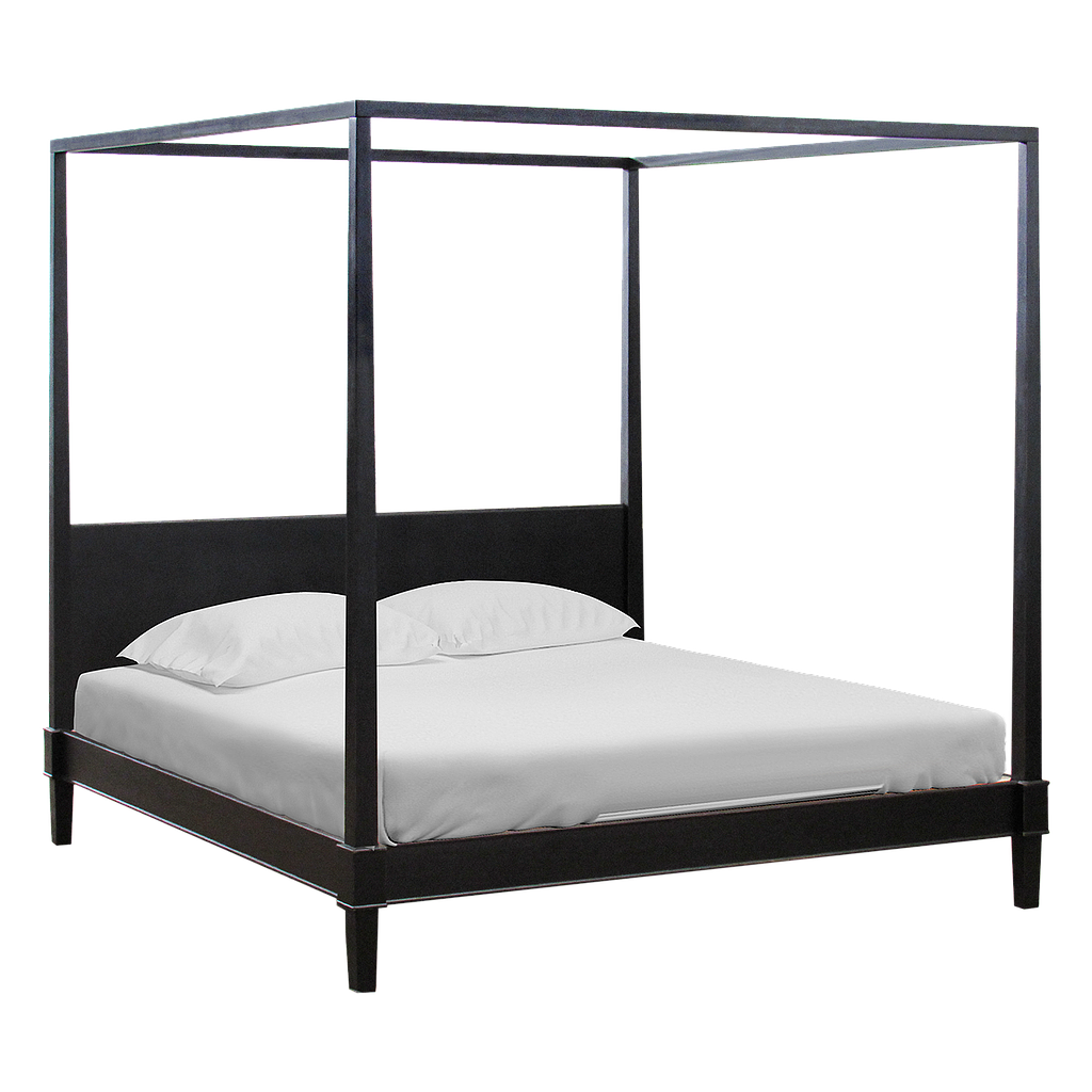 MENCE - Super king size bed (Mattress 200x200) - Brocante black