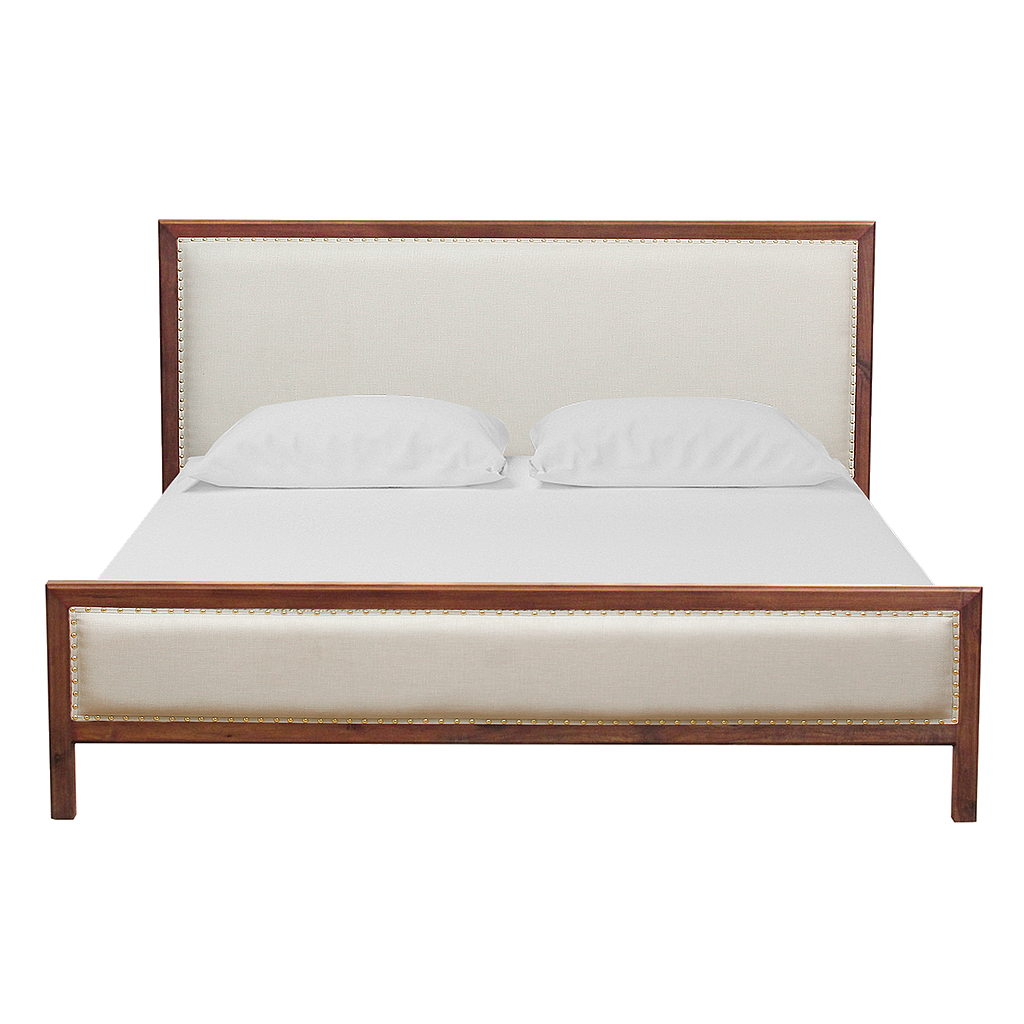 TIMEO - Super King Bed (Mattress 200x200) - Washed antic and Cream