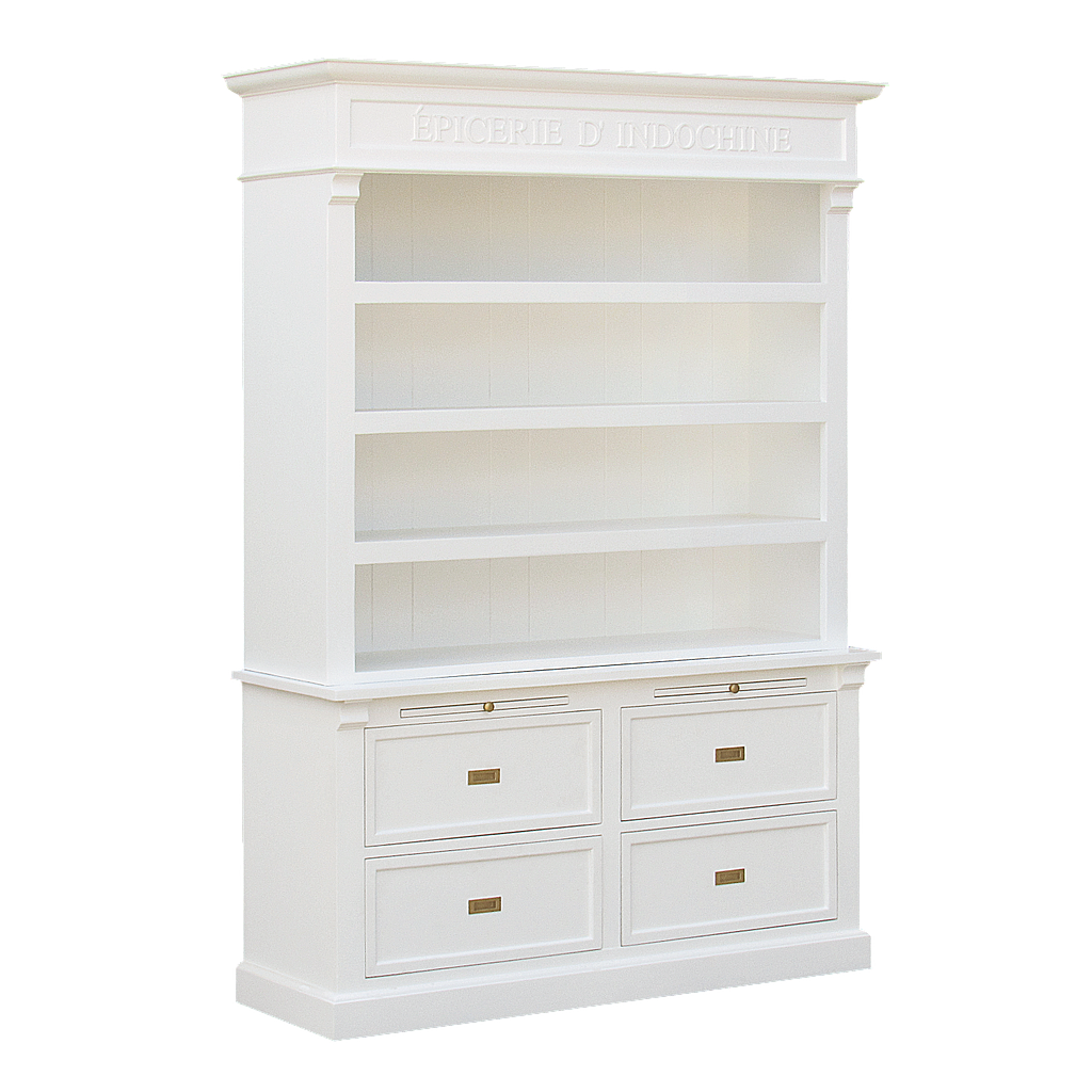 INDOCHINE - Display cabinet L155 x H220 - Brocante white