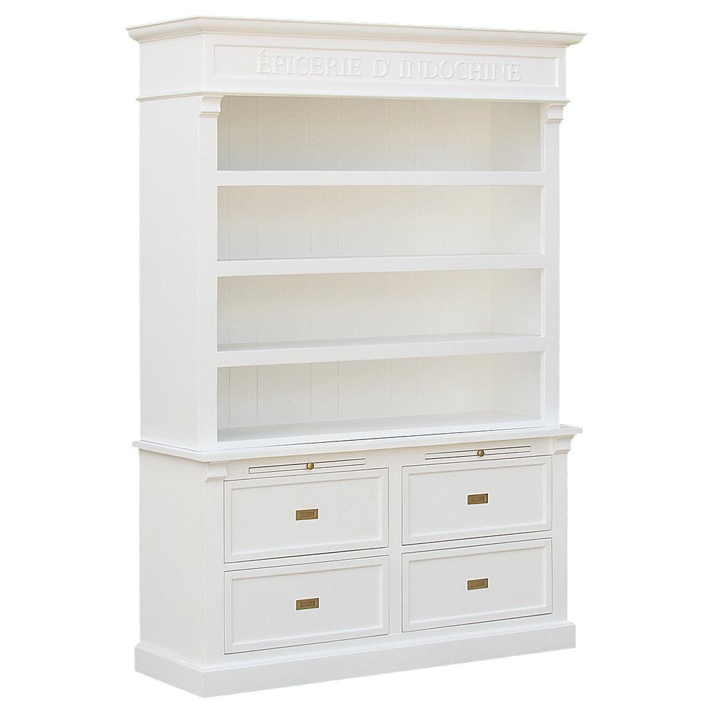 INDOCHINE - Display cabinet L155 x H220 - Brocante white