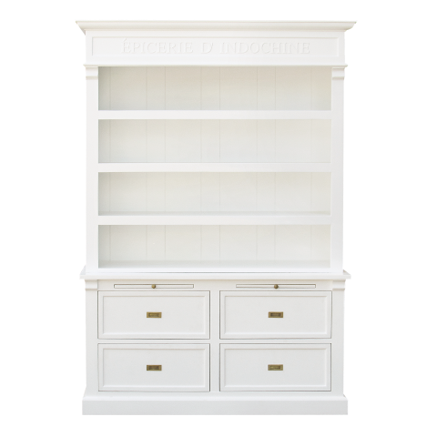INDOCHINE - Display cabinet L155 x H220 - Brushed white