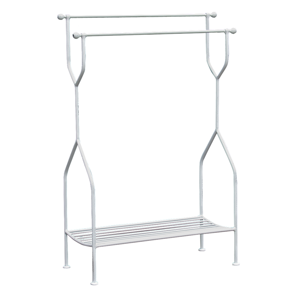 ABELLE - Towel stand L72 - Patina white