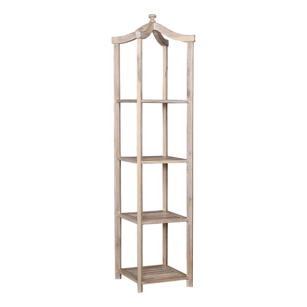 PAULA - Column shelf H195 - Whitened acacia
