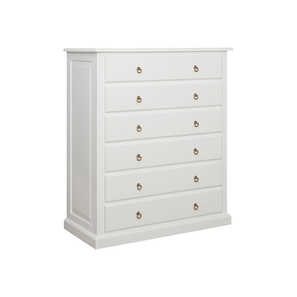 VALERIAN - Chest of drawers L112 x H128 - Brushed white