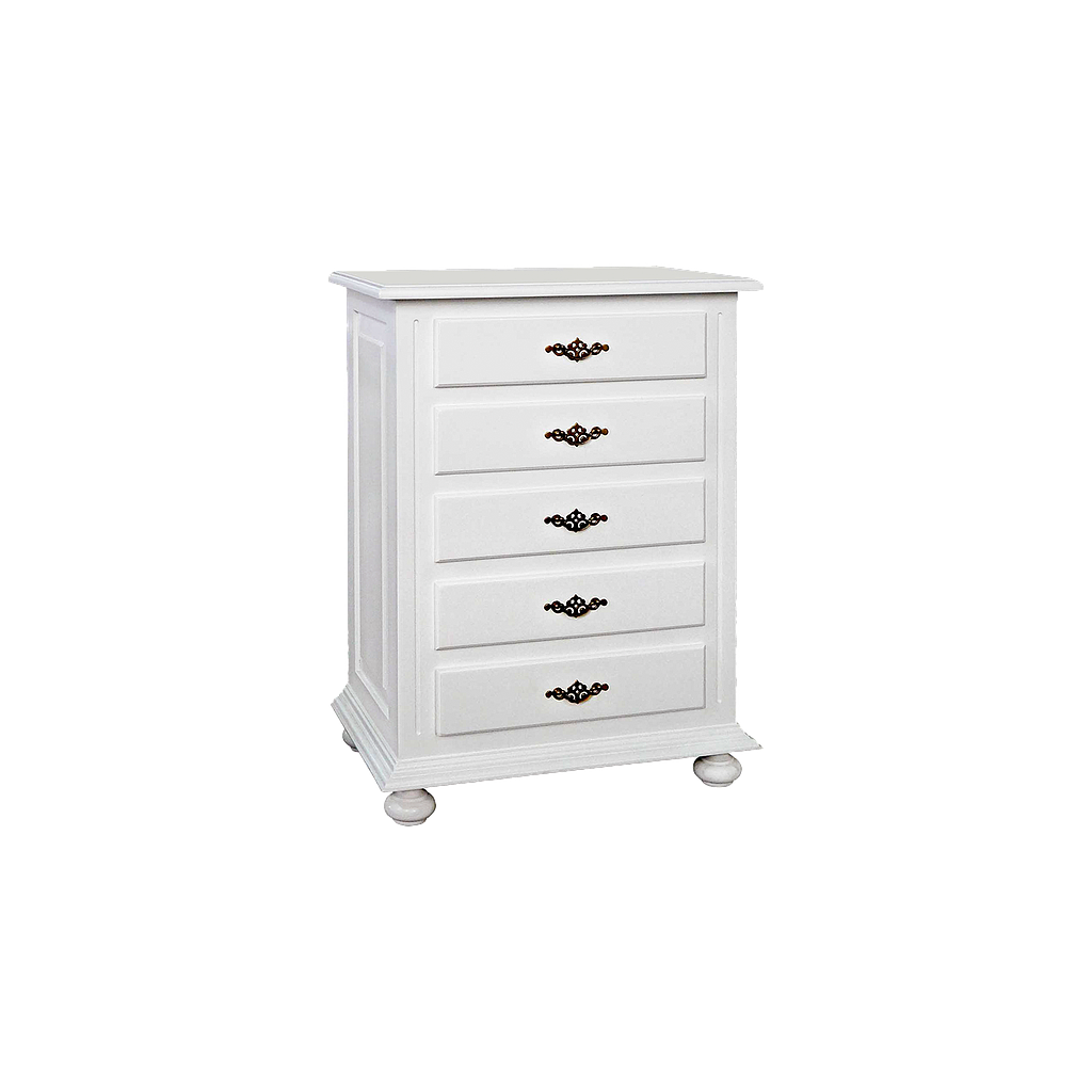 CAMILLE - Chest of drawers L70 x H98 - Brushed white