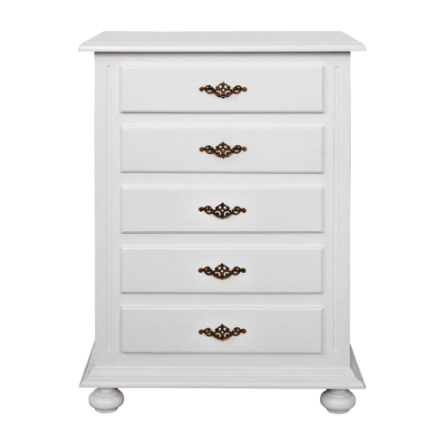 CAMILLE - Chest of drawers L70 x H98 - Brushed white