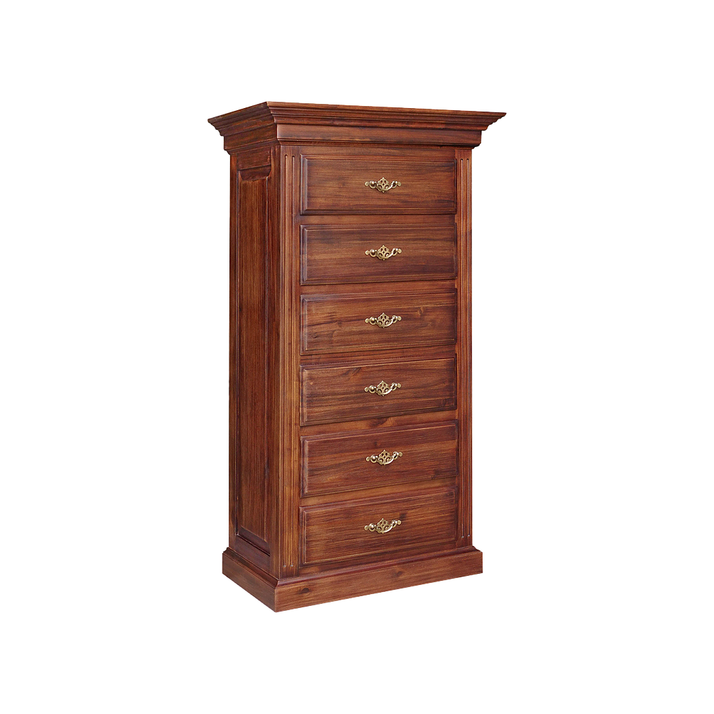 ALPONSE - Chest of drawers L76 x H140 - Washed antic