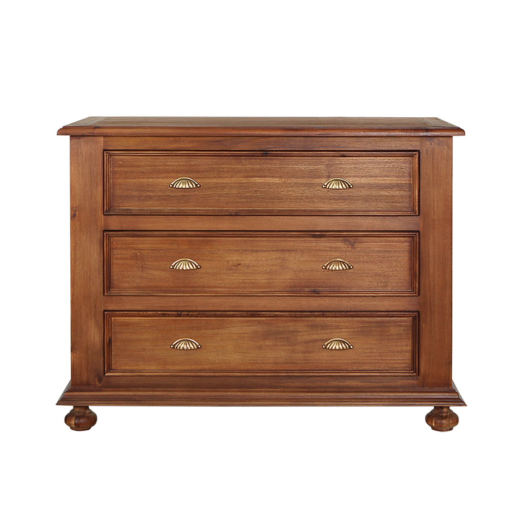 CAMILLE - Chest of drawers L110 x H84 - Washed antic