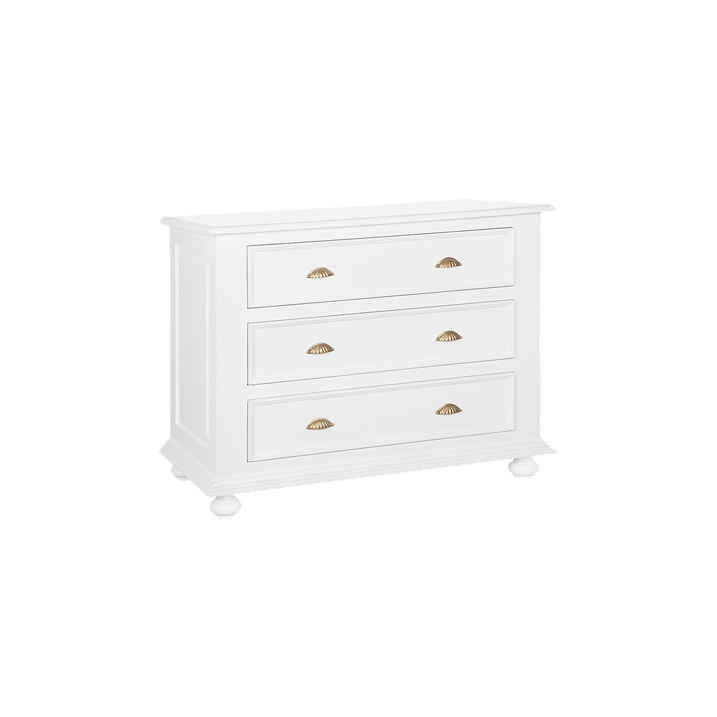 CAMILLE - Chest of drawers L110 x H84 - Brushed white