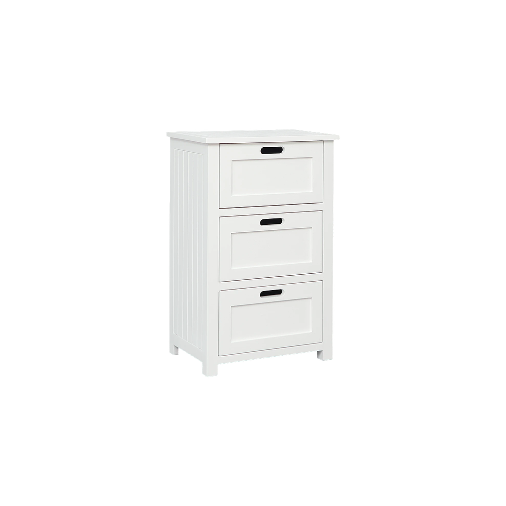 DANE - Chest of drawers L50 x H80 - Brushed white