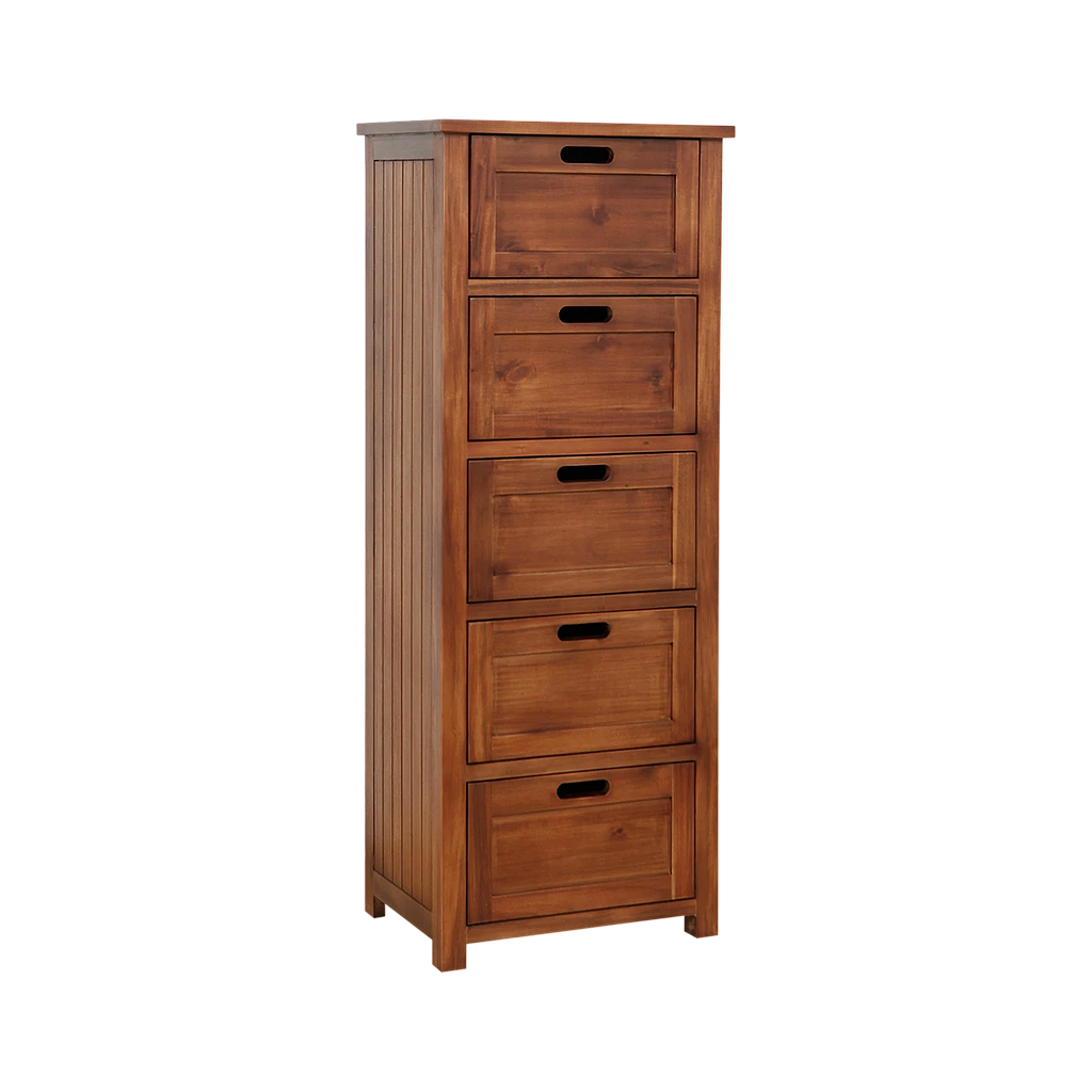 DANE - Chest of drawers L50 x H129 - Washed antic