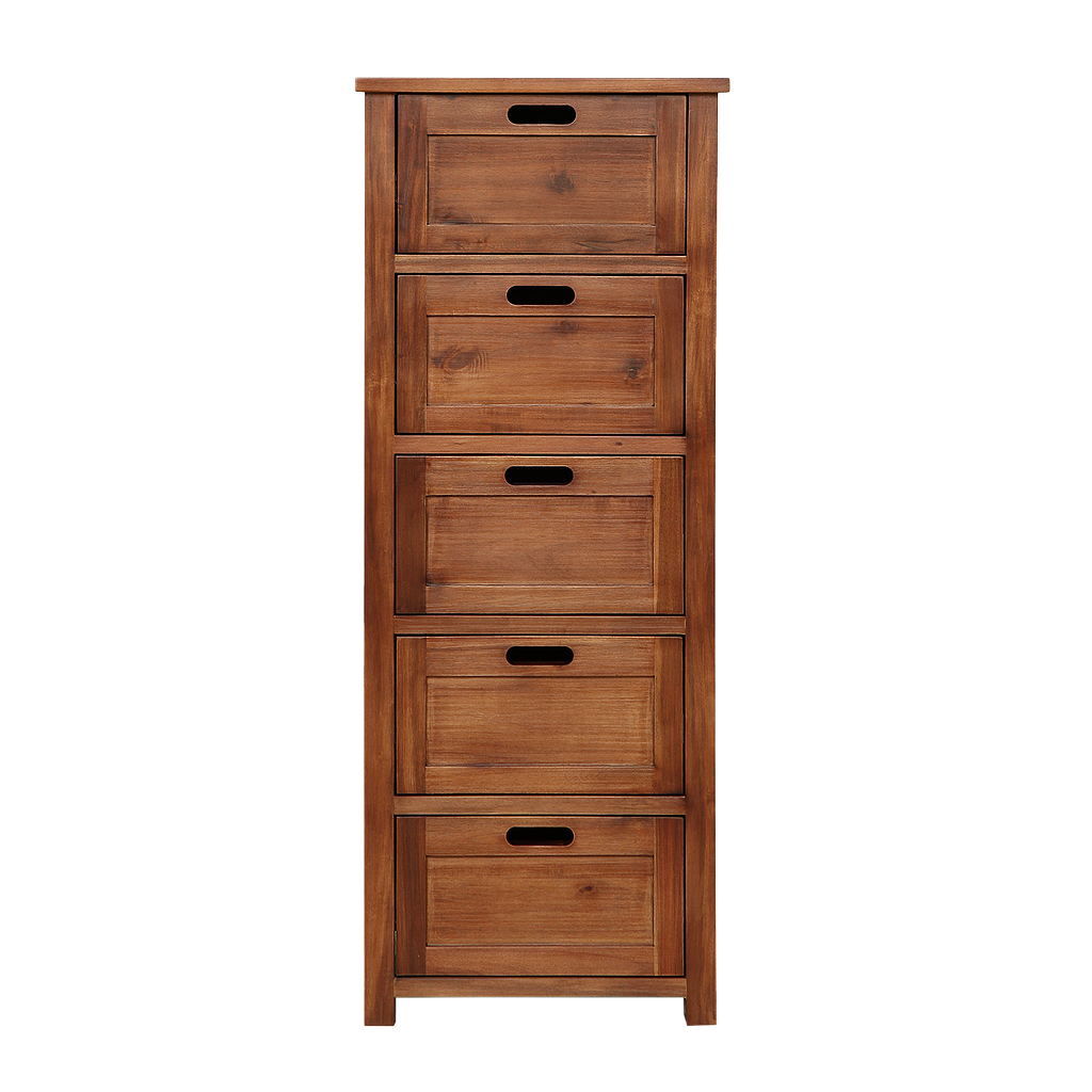 DANE - Chest of drawers L50 x H129 - Washed antic
