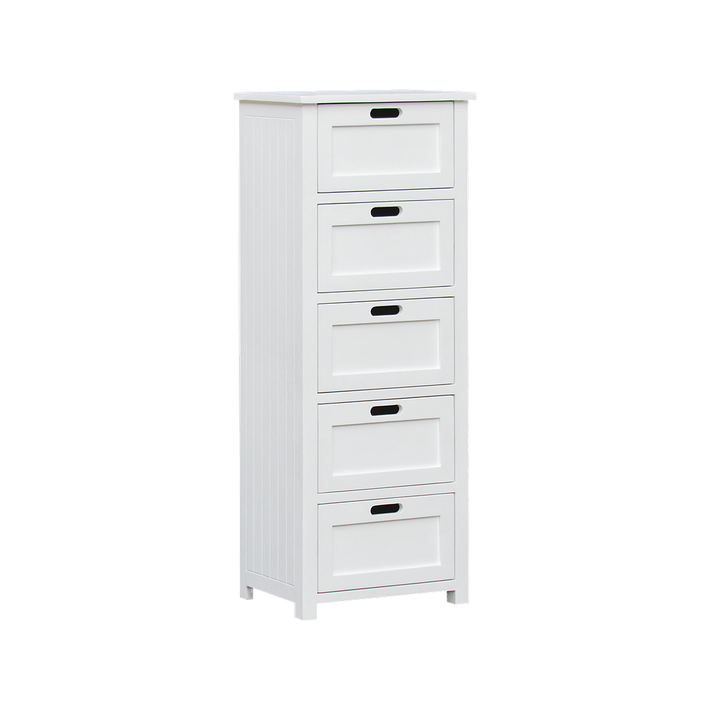 DANE - Chest of drawers L50 x H129 - Brushed white