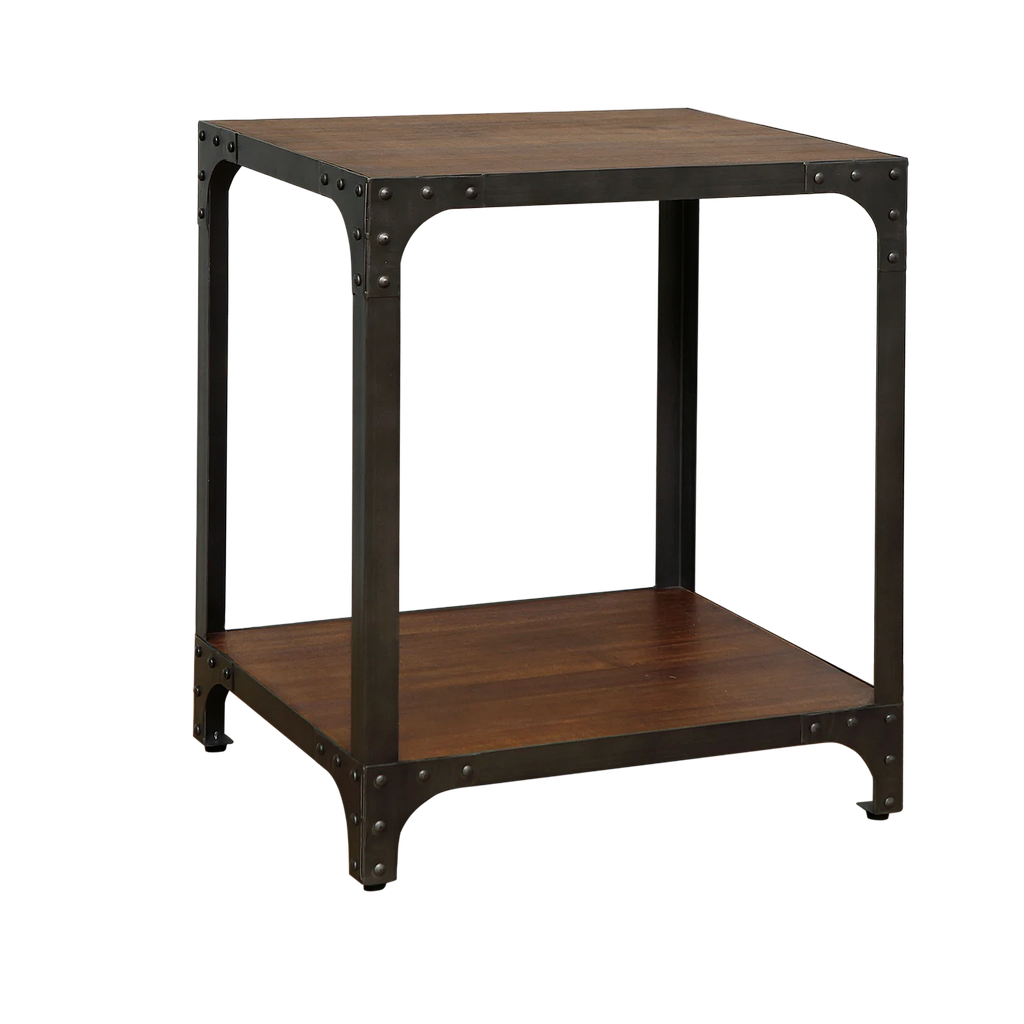 MANHATTAN - Bedside table H60 - Vintage anthracite and Washed antic