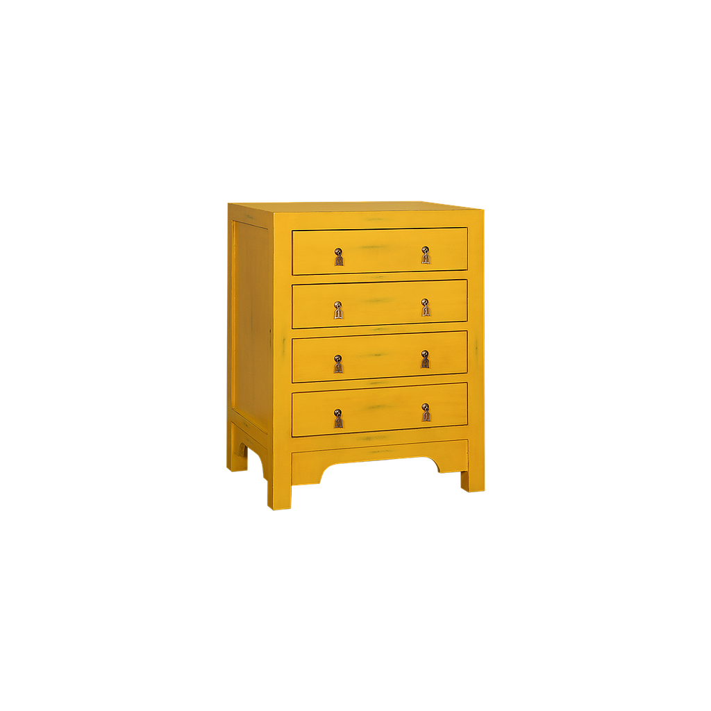 XIAN - Chest of drawers L60 x H80 - Patina pineapple yellow