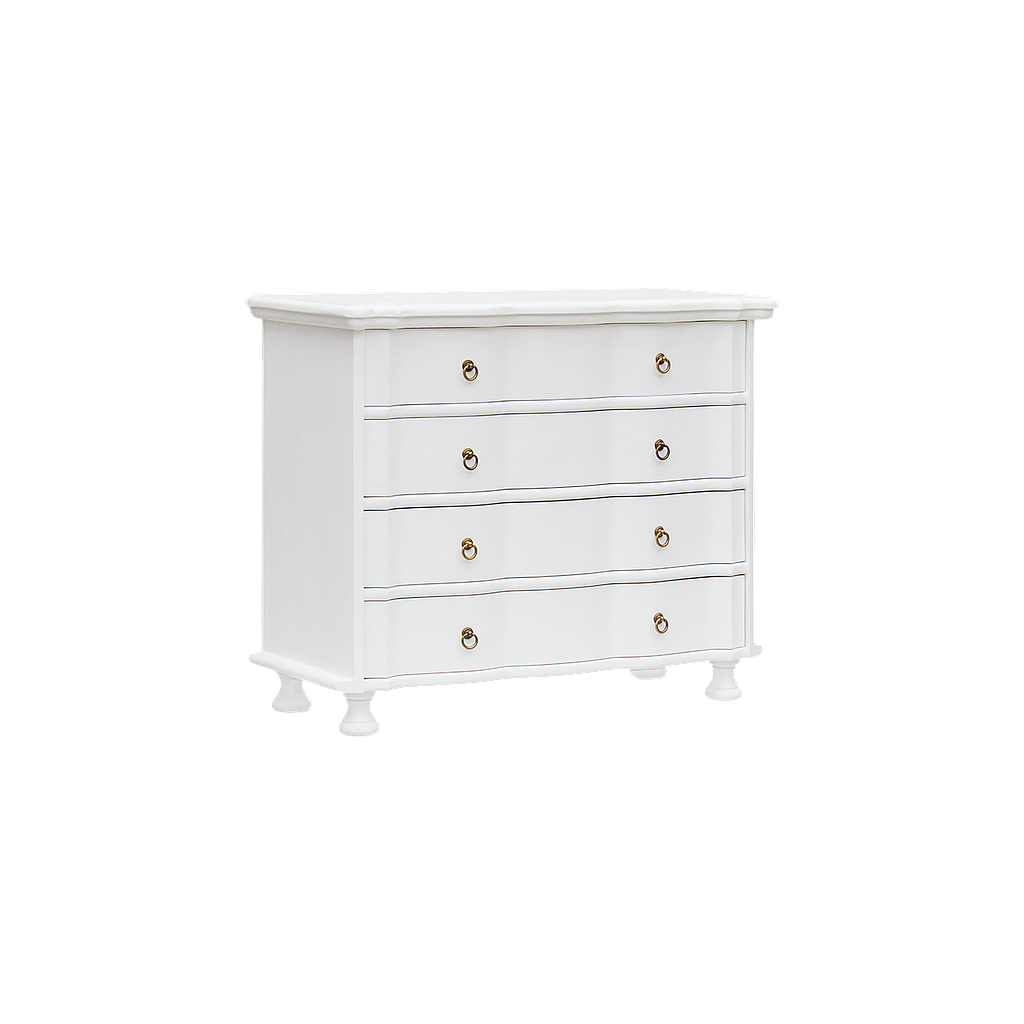 ORLEANS - Chest of drawers L100 x H85 - Brushed white