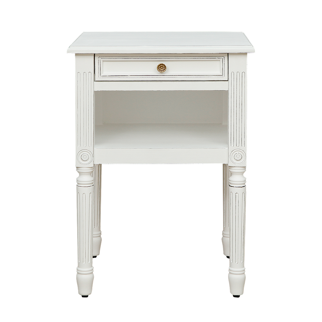 ORLEANS - Bedside table H70 - Brocante white
