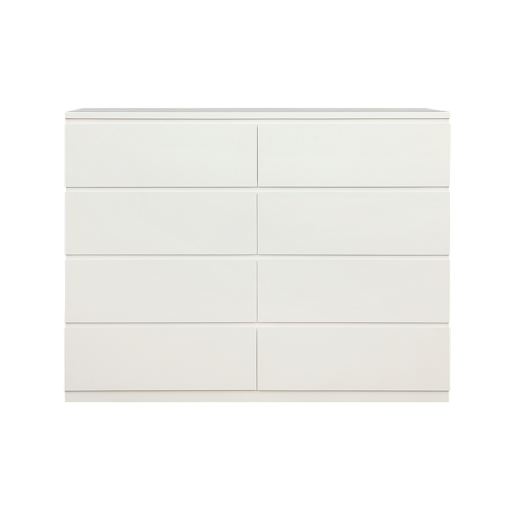 TIAGO - Chest of drawers L142 x H110 - Brushed white