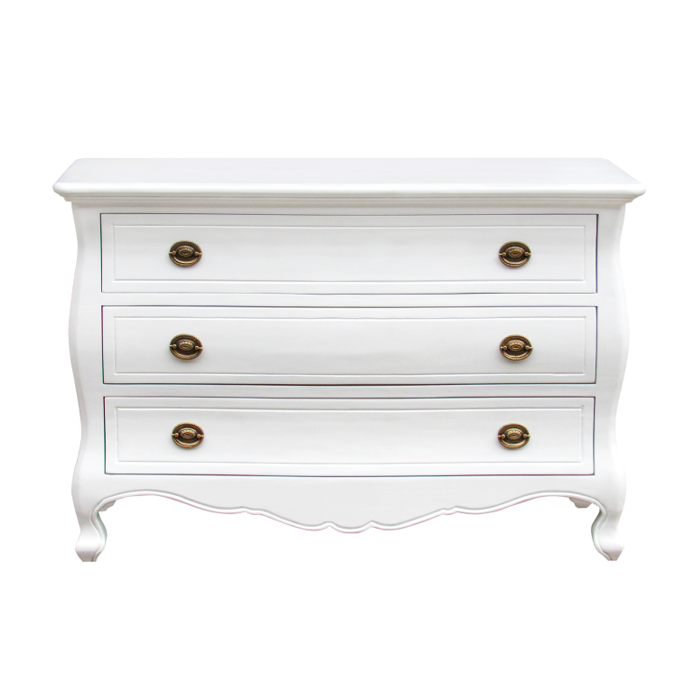 ALEXIA - Chest of drawers L120 x H80 - Brushed white
