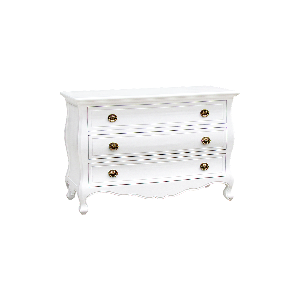 ALEXIA - Chest of drawers L120 x H80 - Brushed white