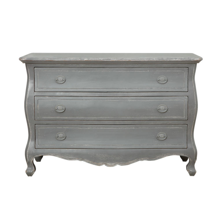ALEXIA - Chest of drawers L120 x H80 - Provence light grey