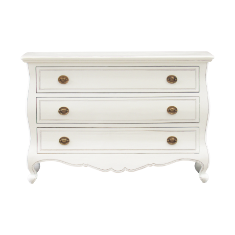 ALEXIA - Chest of drawers L120 x H80 - Brocante white