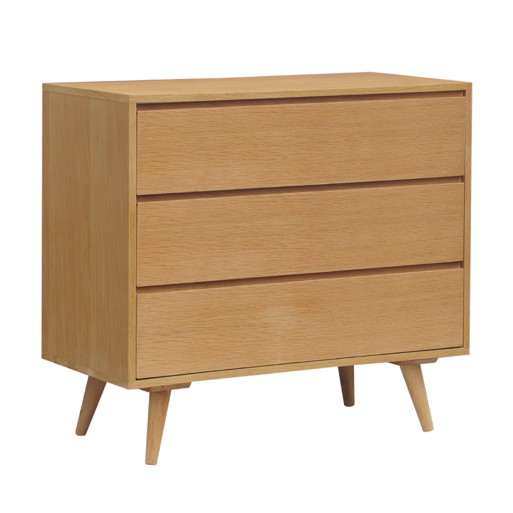HELSINKI - Chest of drawers L90 x H84 - Natural oak
