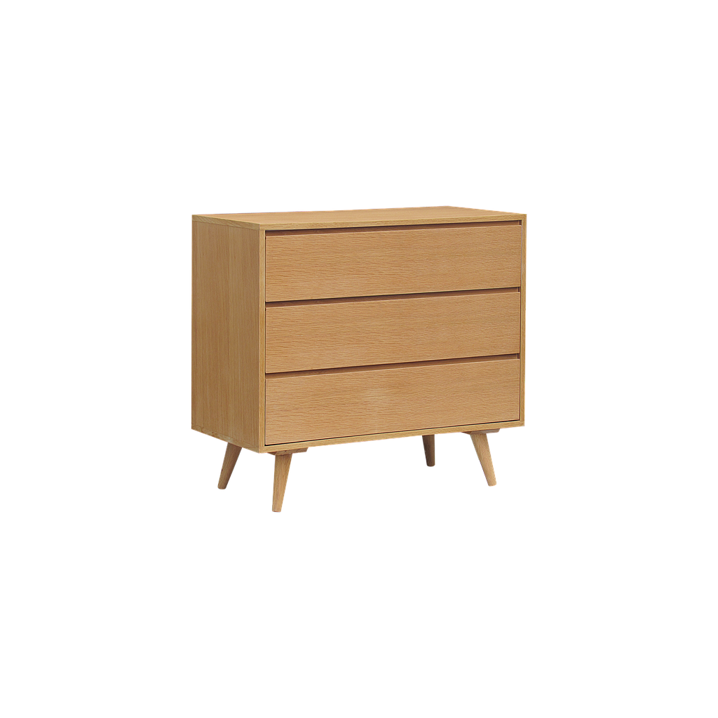 HELSINKI - Chest of drawers L90 x H84 - Natural oak
