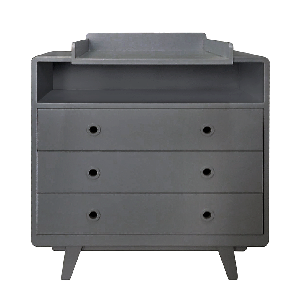 LAURA - Chest of drawers/Changing table L90 - Charcoal grey