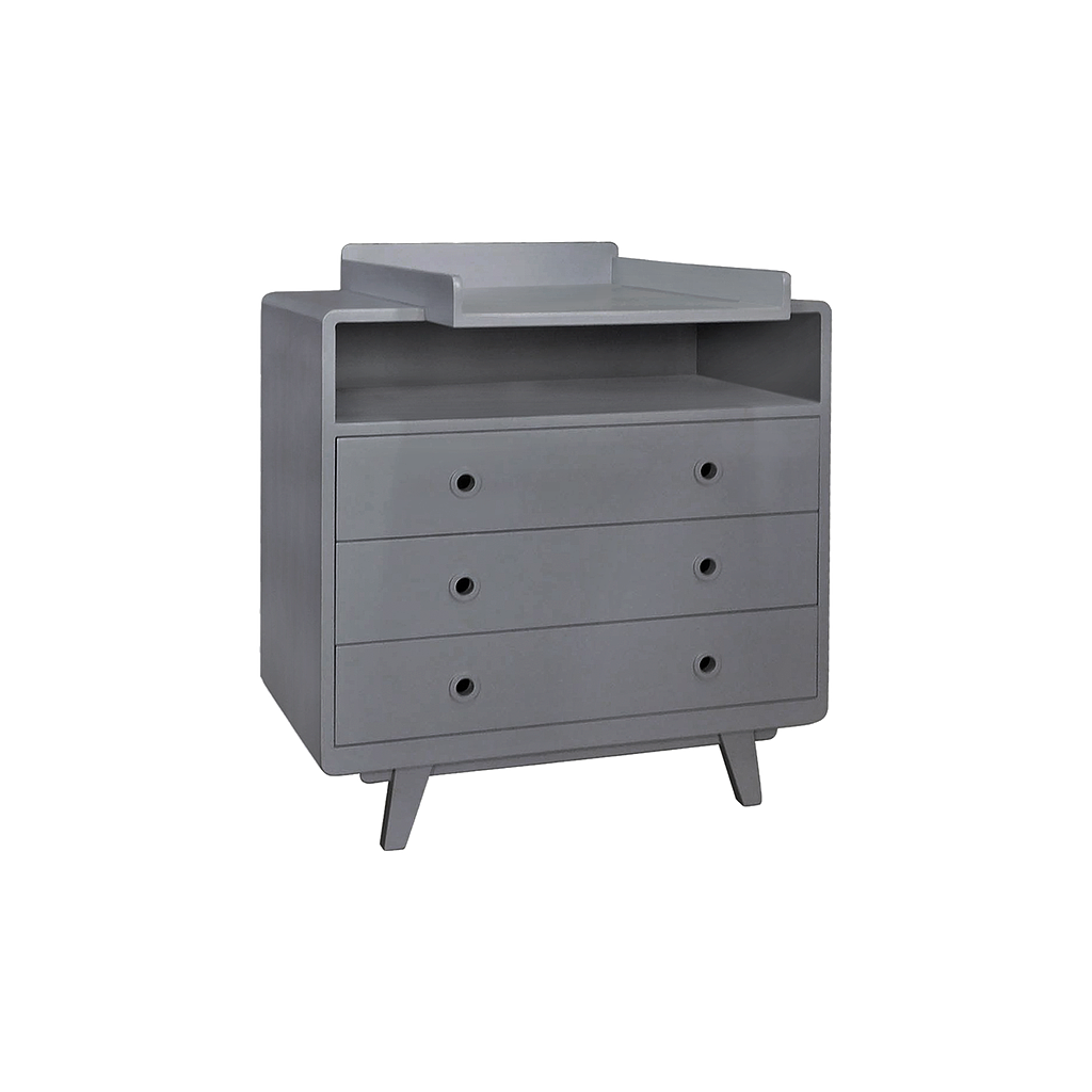 LAURA Dresser changing table L90 Table topper 50x25 Pearl grey