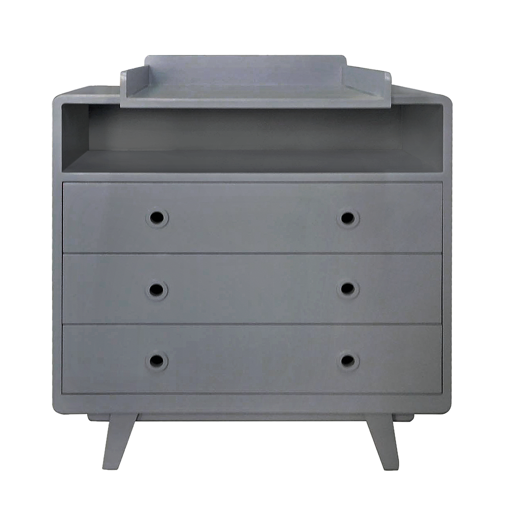 LAURA - Chest of drawers/Changing table L90 - Pearl grey