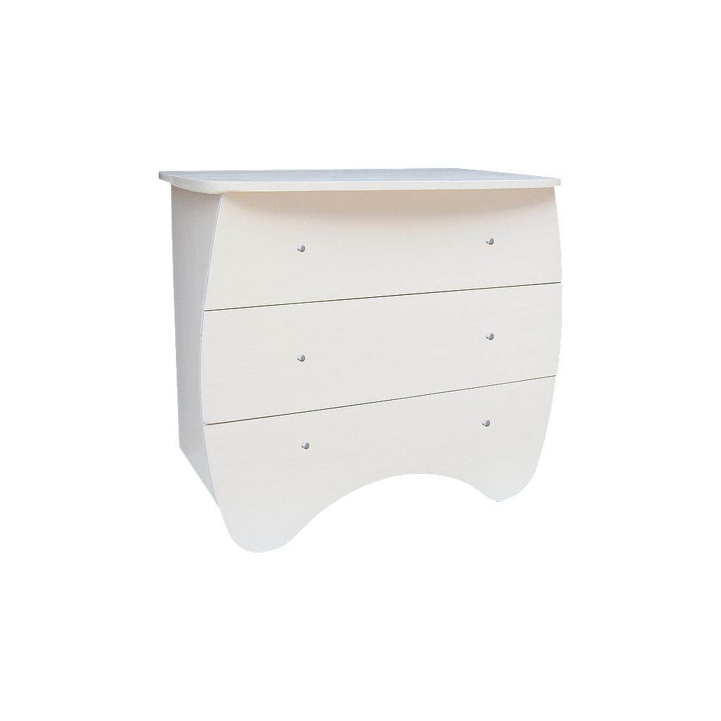 PEAR - Dresser changing table L 100 / Table topper 50x25 - White