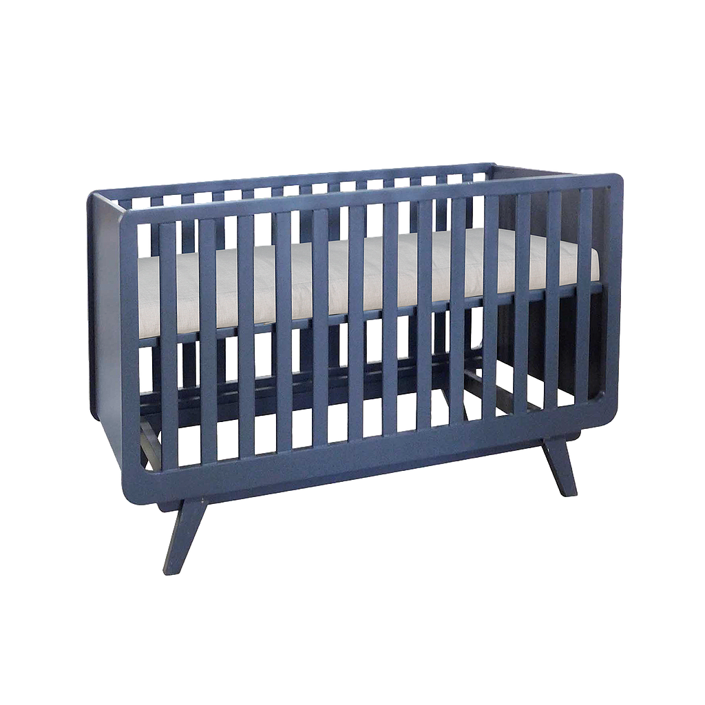 LAURA - Adjustable Baby cot 120x60 - Charcoal grey