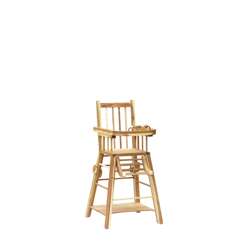 LOU - Convertible High Chair H102 - Natural acacia
