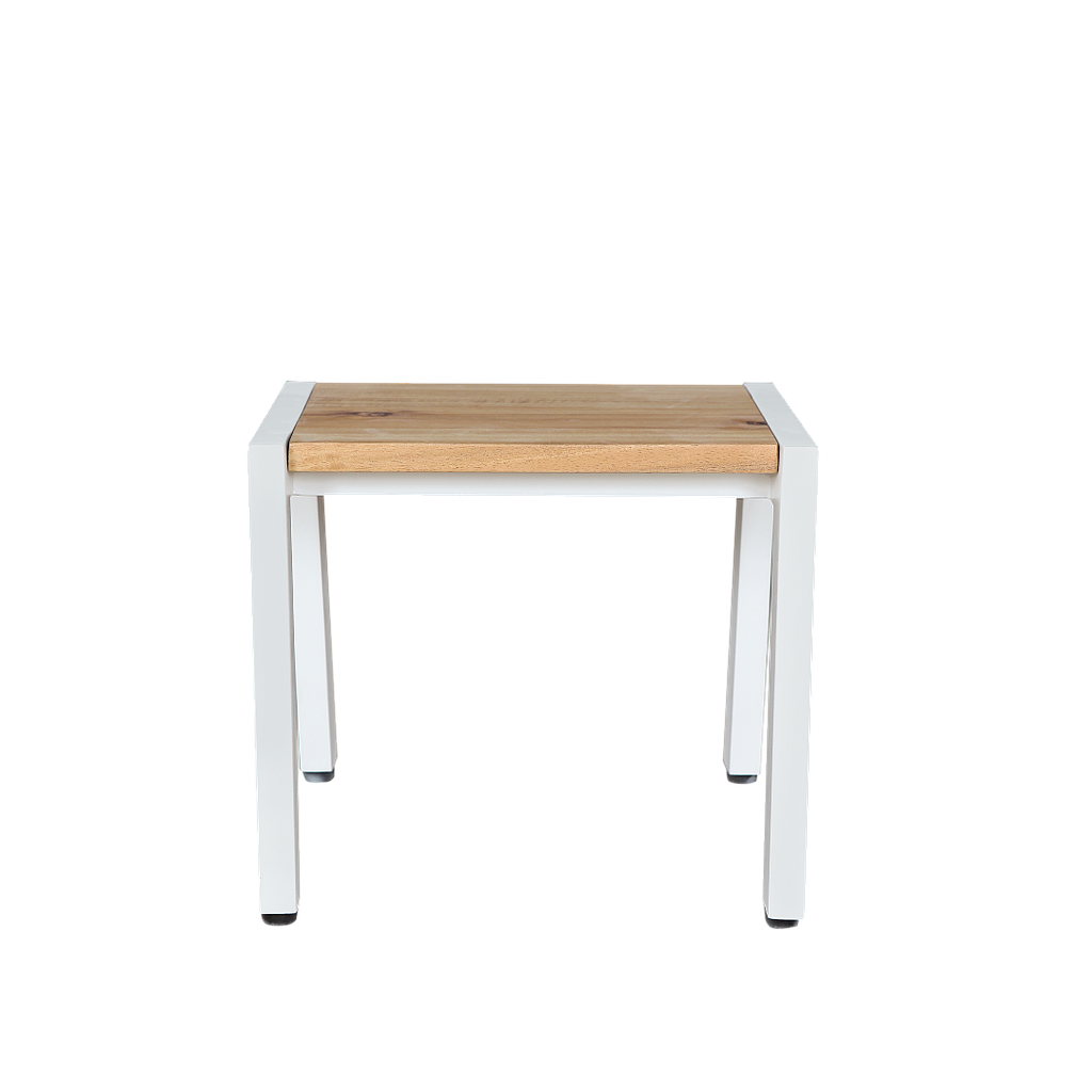 MONTESSORI - Learning stool H25 - White and Natural acacia