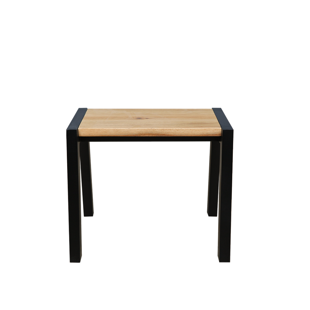 MONTESSORI - Learning stool in black H25 - Black and Natural acacia