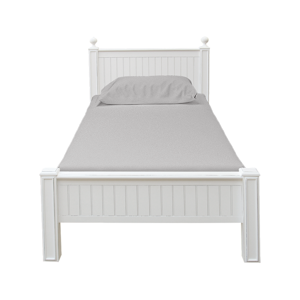 ALES - Single size bed 100x200 - Brocante white