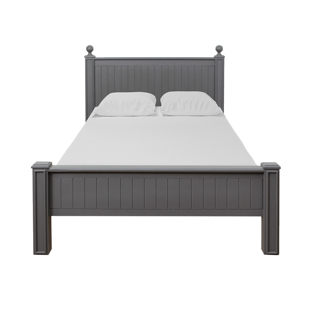 ALES - Twin size bed 120x200 - Pearl grey