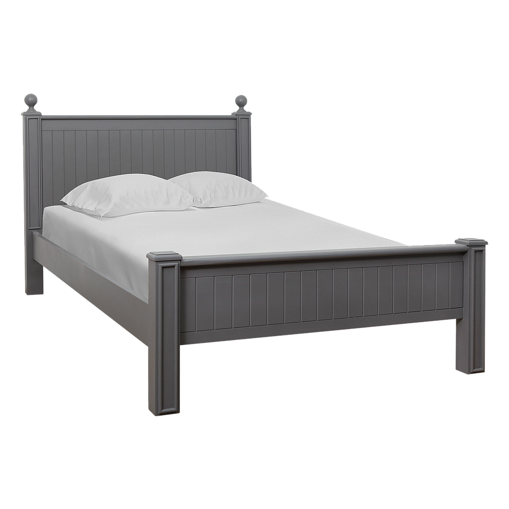 ALES - Twin size bed (Mattress 120x200) - Pearl grey