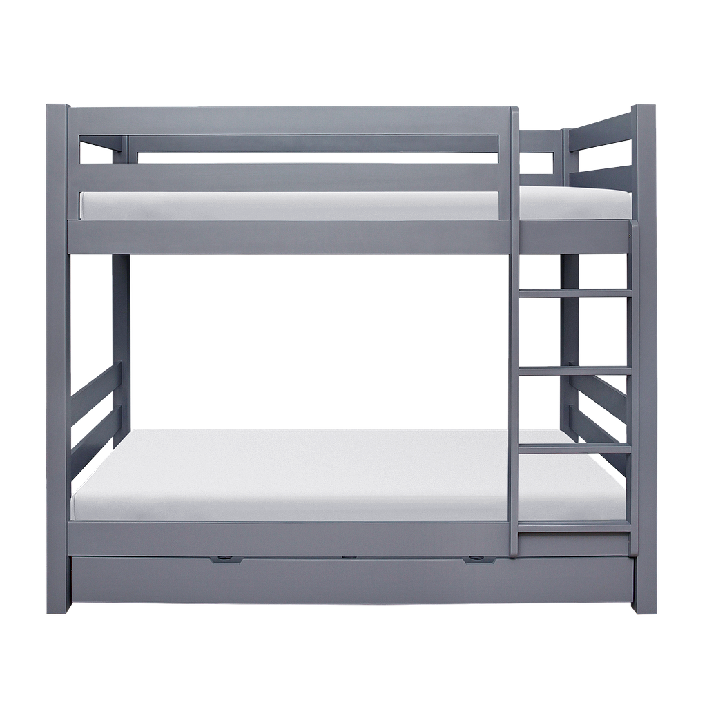 FRIENDS - Single size bunk Bed 100x200 - Pearl grey / Pull-out bed