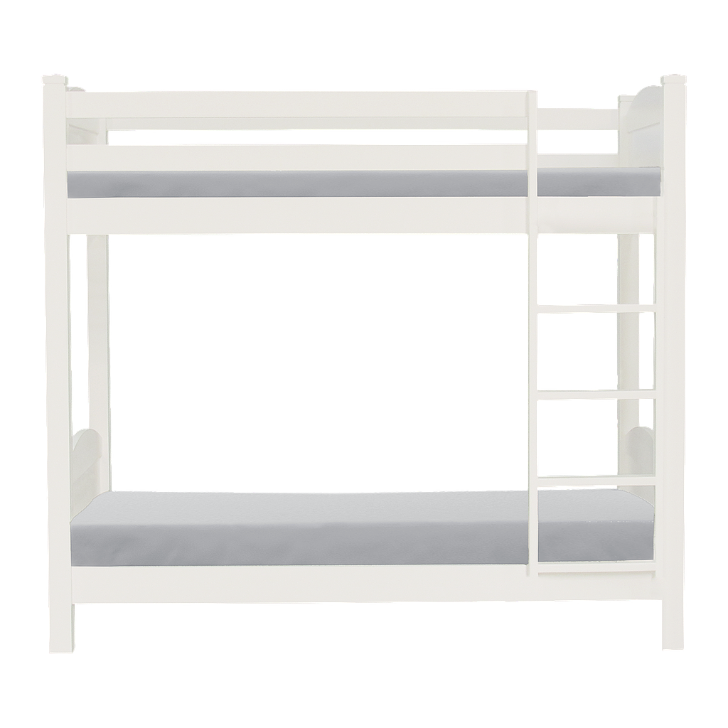 ZOE - Single size bunk bed 100x200 - Brush white