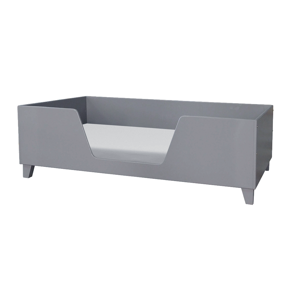 DILAN - Single size bed - (Mattress 100x200) - Pearl grey