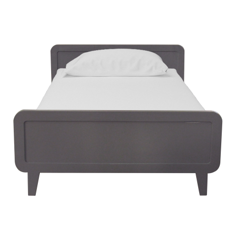 LAURA - Twin size bed 120x200 - Charcoal grey