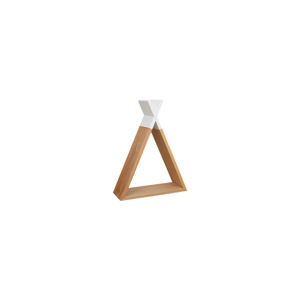 TIPI - Wall shelf H45 - White and Natural beech
