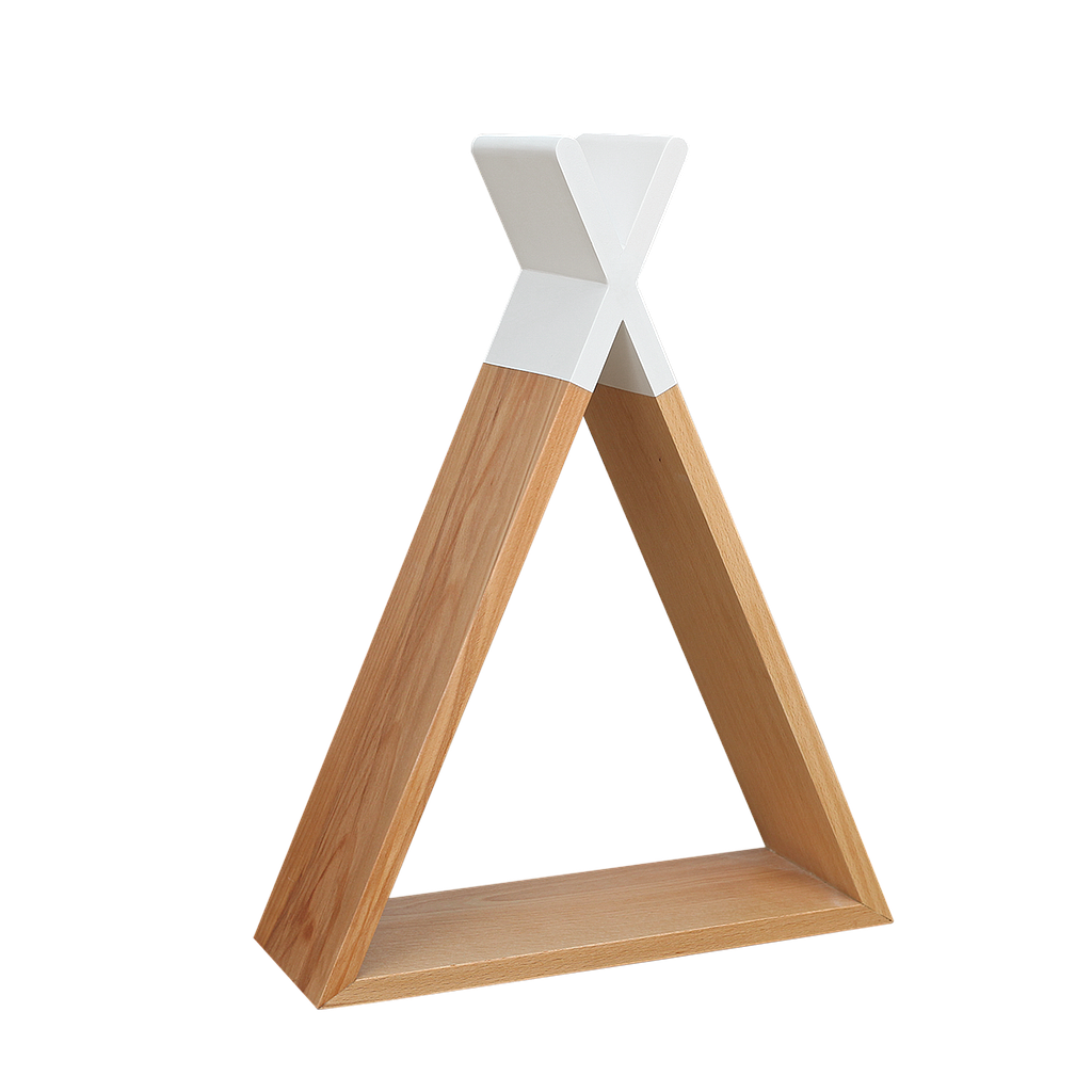 TIPI - Wall shelf H45 - White and Natural beech