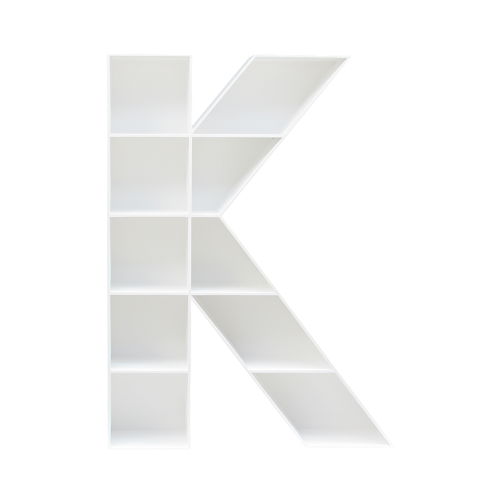 ALPHABET - Bookcase L122 x H165 - White
