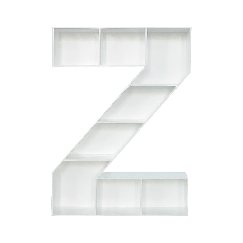 ALPHABET - Bookcase L120 x H165 - White