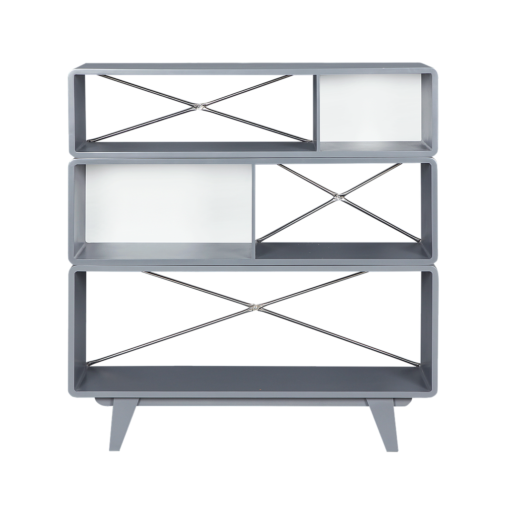 LAURA - Shelf L100 x H107 - Pearl grey and White