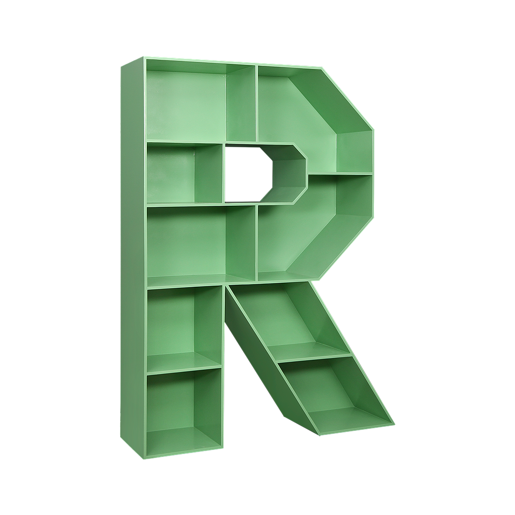 ALPHABET - Bookcase L120 x H165 - Green